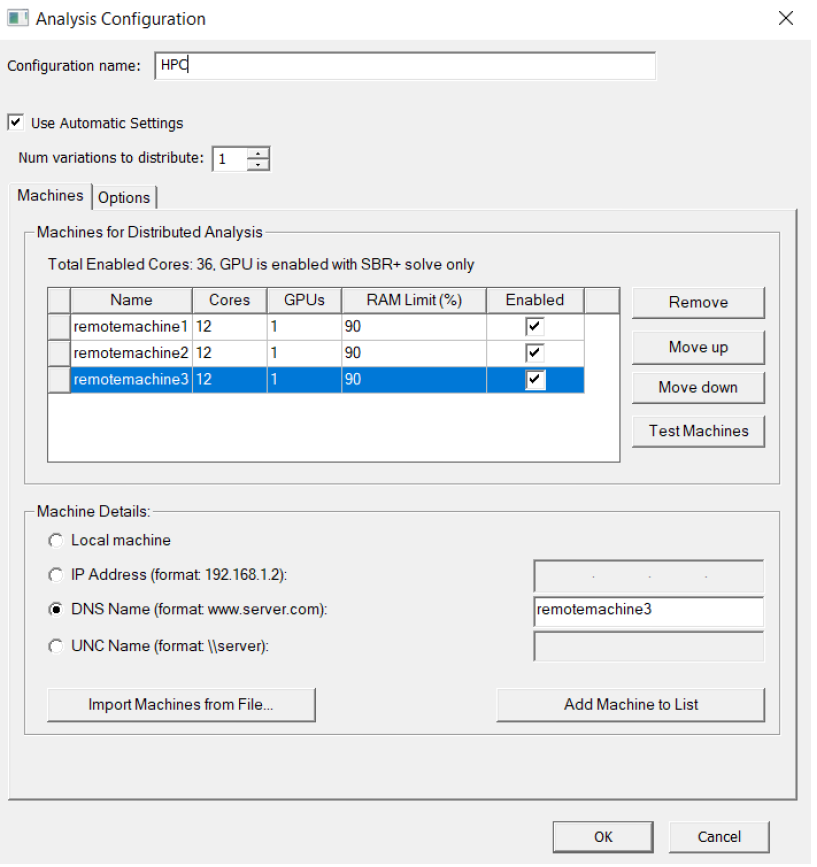 Ansoft RSM setup for solve on Multiple Remote machines Windows